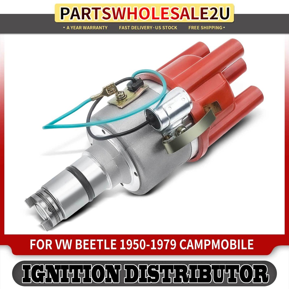 Ignition Distributor w/ Cap & Rotor for Volkswagen Beetle Dasher Rabbit Scirocco