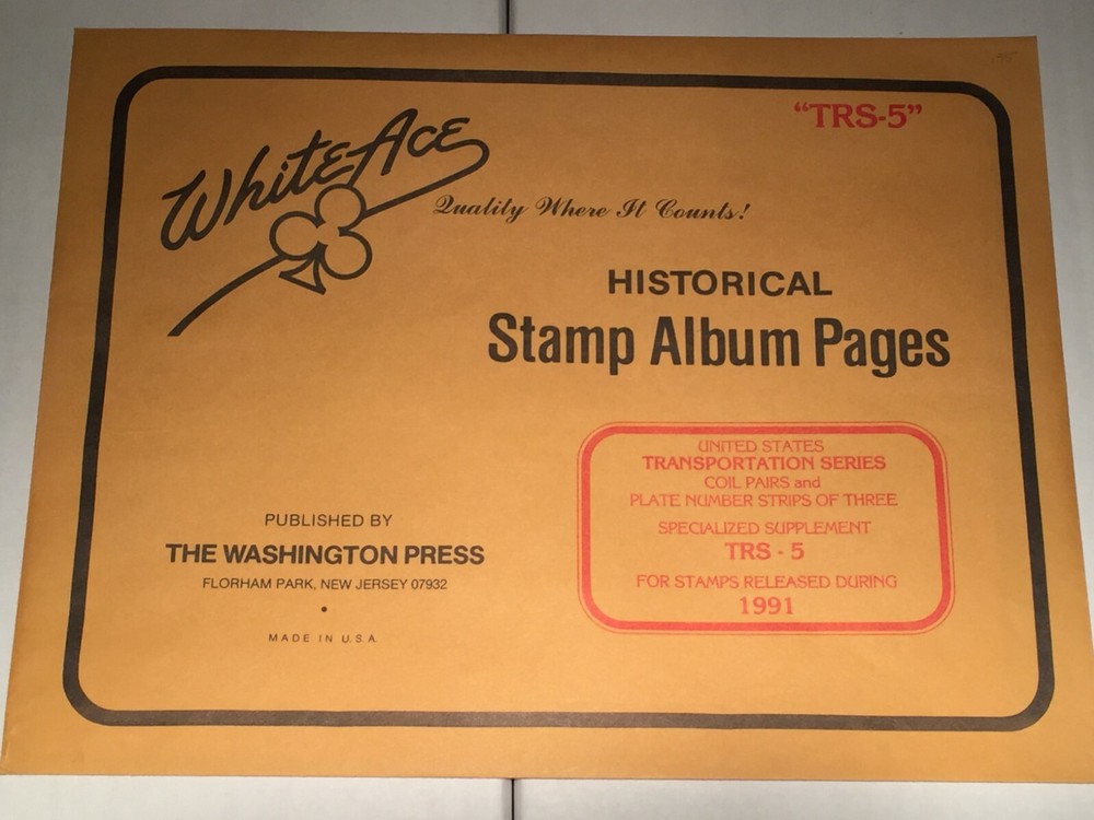 New Package of White Ace Pages Transportation Coil Series 1991 TRS-5