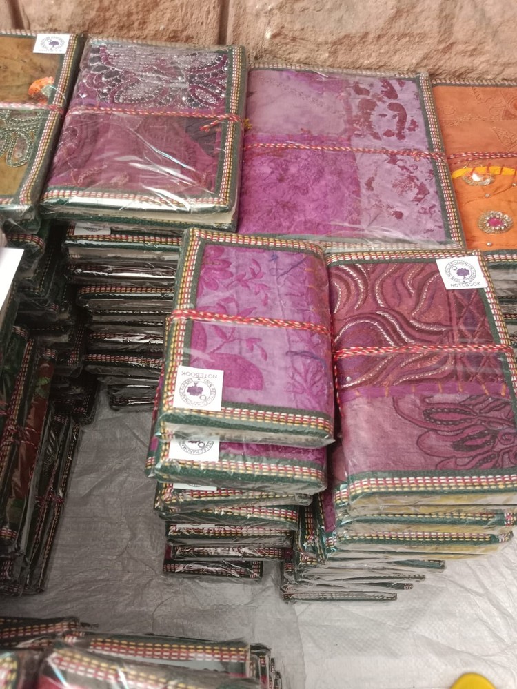 Patchwork Fabric Diary Journal Lot of 8 Sets (8x4=32 pcs) Gifting - Mix Pattern