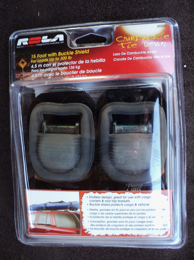 Rola 15 Foot Cam-Buckle Tie Downs 2 - Pack