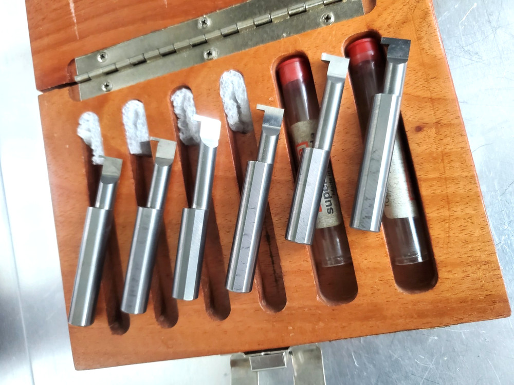 Micro 100 Grooving Tool Set RR-2 Retaining Ring Super Carbide Excellent Cond.