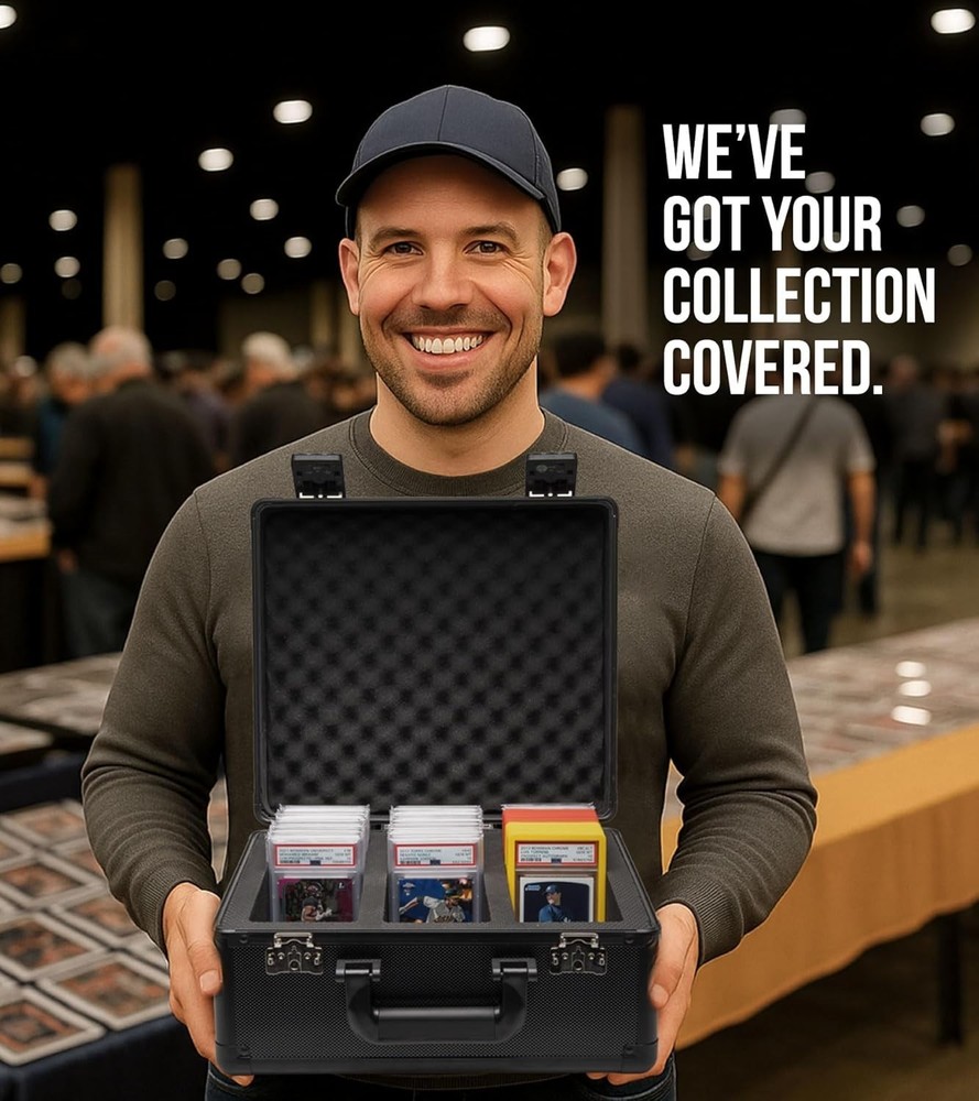 Baseball Card Briefcase with PSA Slab Storage-