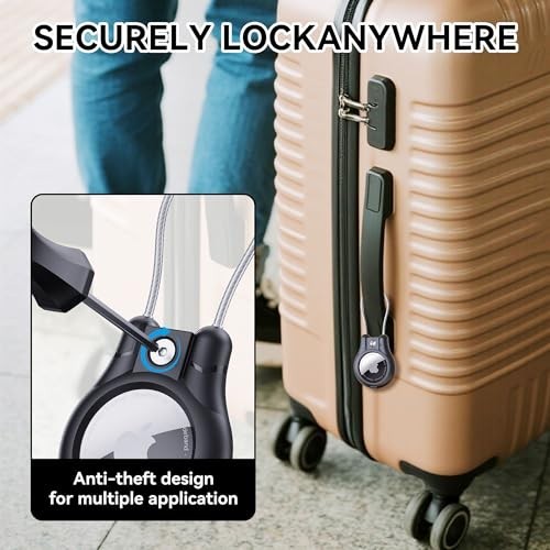 Waterproof Keychain Holder for AirTag - 4 Pack, Secure Lock Case with Wire Cable