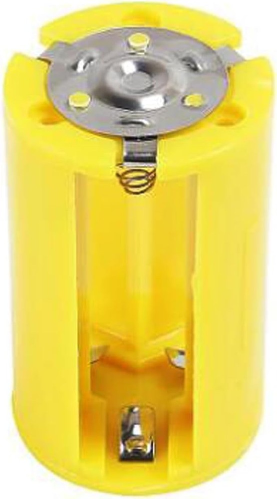Effortless AA to D Battery Conversion - 6 Pack Yellow Adapters, Rechargeable!