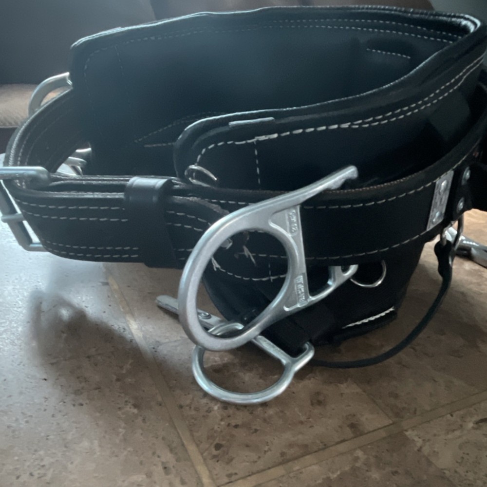 Bashlin belt & Climbing Spike, with rope and fall restraints