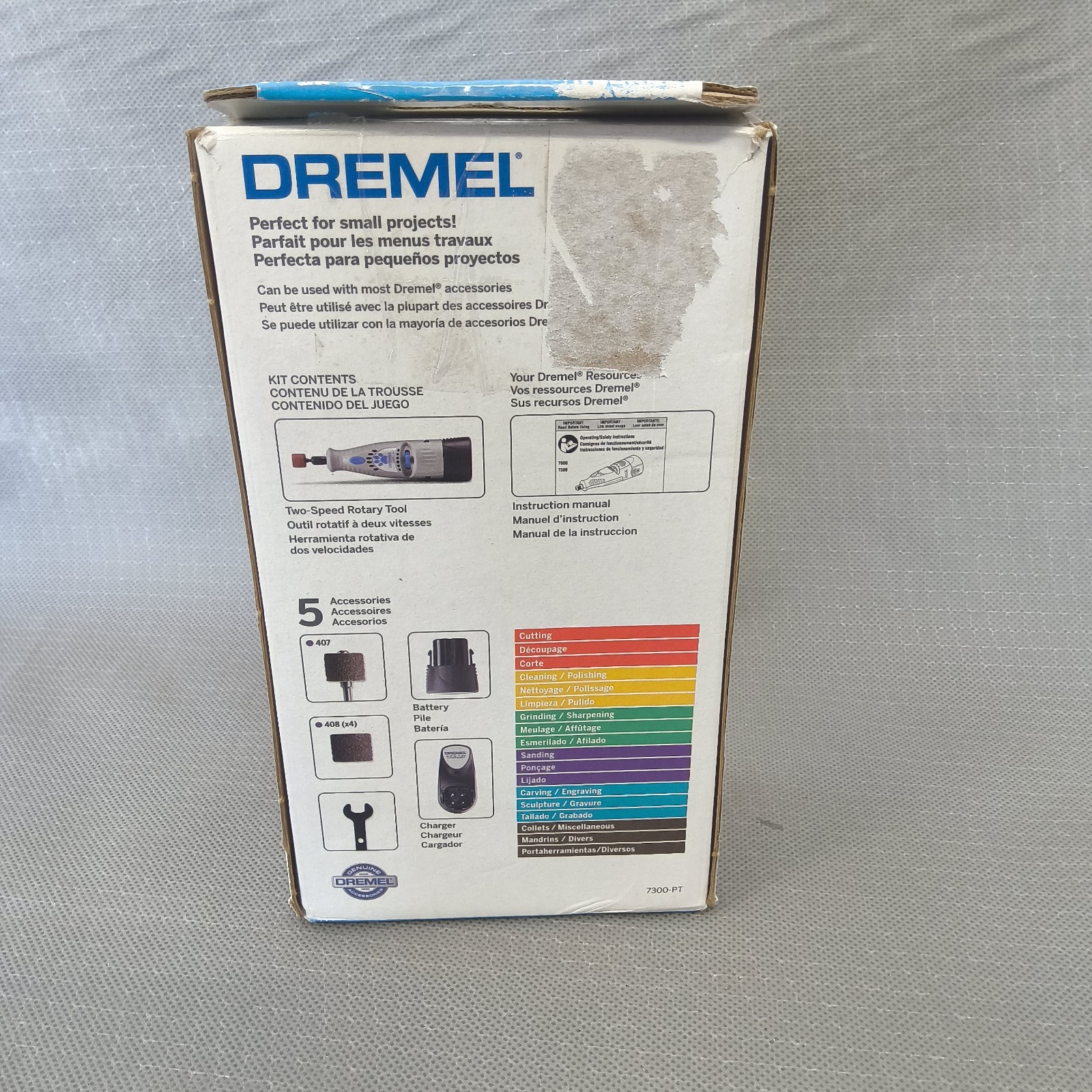 Dremel 7300-PT Rotary Pet Nail Grooming Kit w/ Accessories Charger Dog