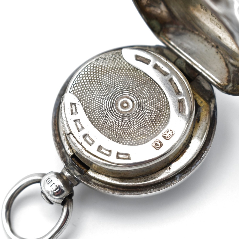 Antique Edwardian Sterling Solid Silver Sovereign Case 1904