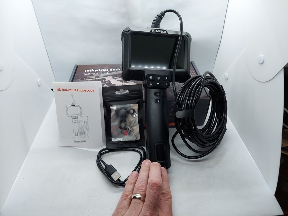 Endoscope Camera with Light - 4.3'' IPS Screen 1080P HD Borescope