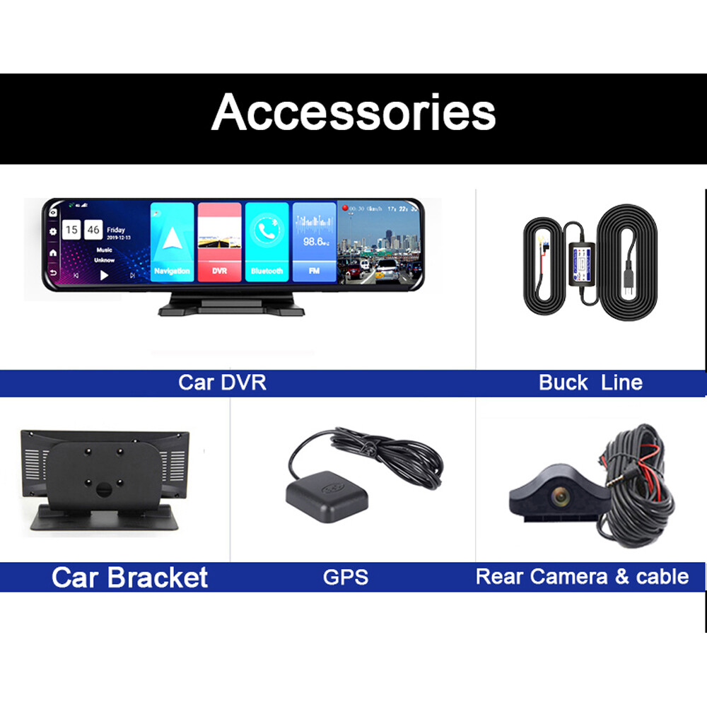 4G Car DVR Android 8.1 dashboard camera car video recorder Center Console mirror