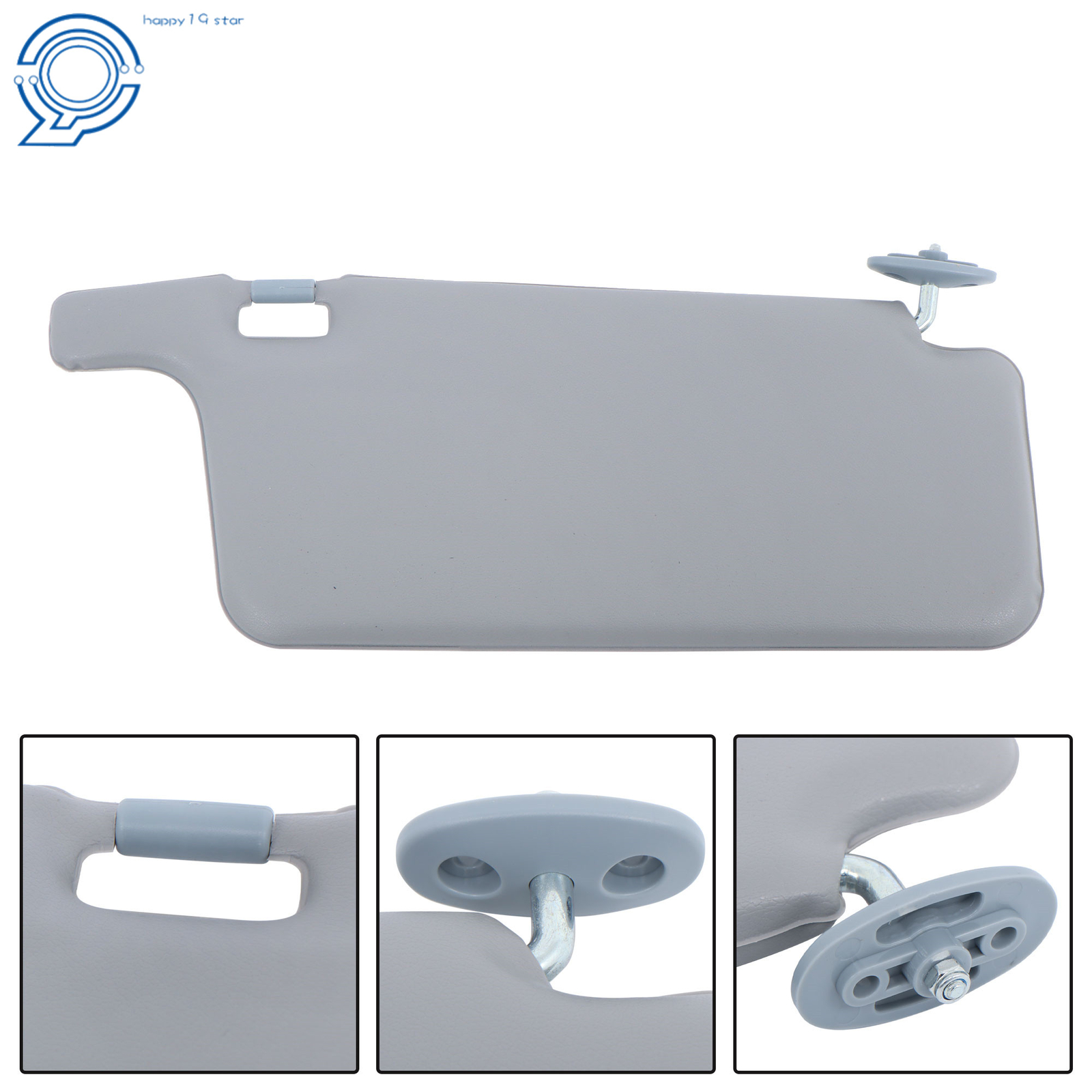 Driver Left+Right Passenger Sun Visors For 1996-2001 Honda Civic Gray Color LHD