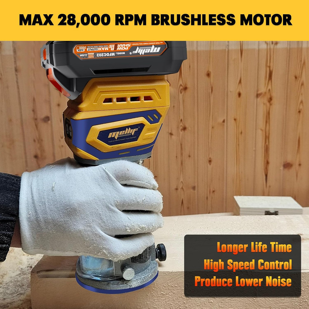 Cordless Brushless Compact Router,Compatible with Dewalt 20V Battery(Bare Tool),