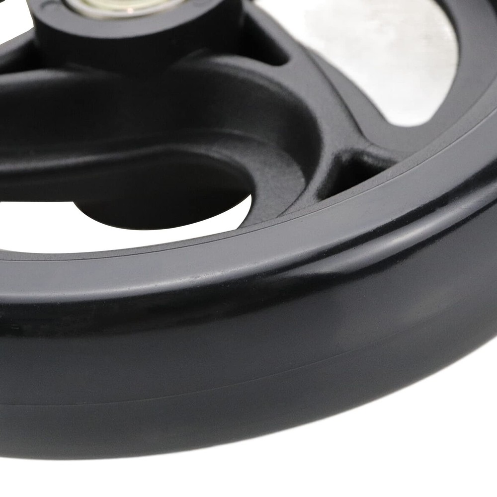 Wealrit Black Solid Walker Wheels Replacement - 6 Inch Drive Rollator Wheels ...