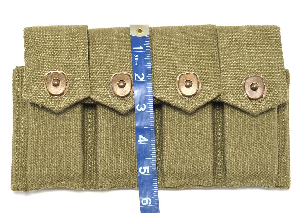 US WW2 Rigger Made M1911 .45 4 cell Magazine Pouch Marked JT&L 1944