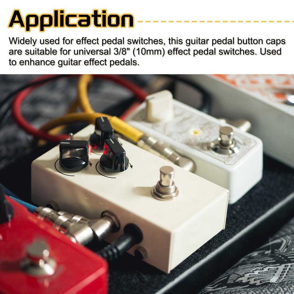 20 Pcs Footswitch Toppers Guitar Pedal Button Caps, Multicolored