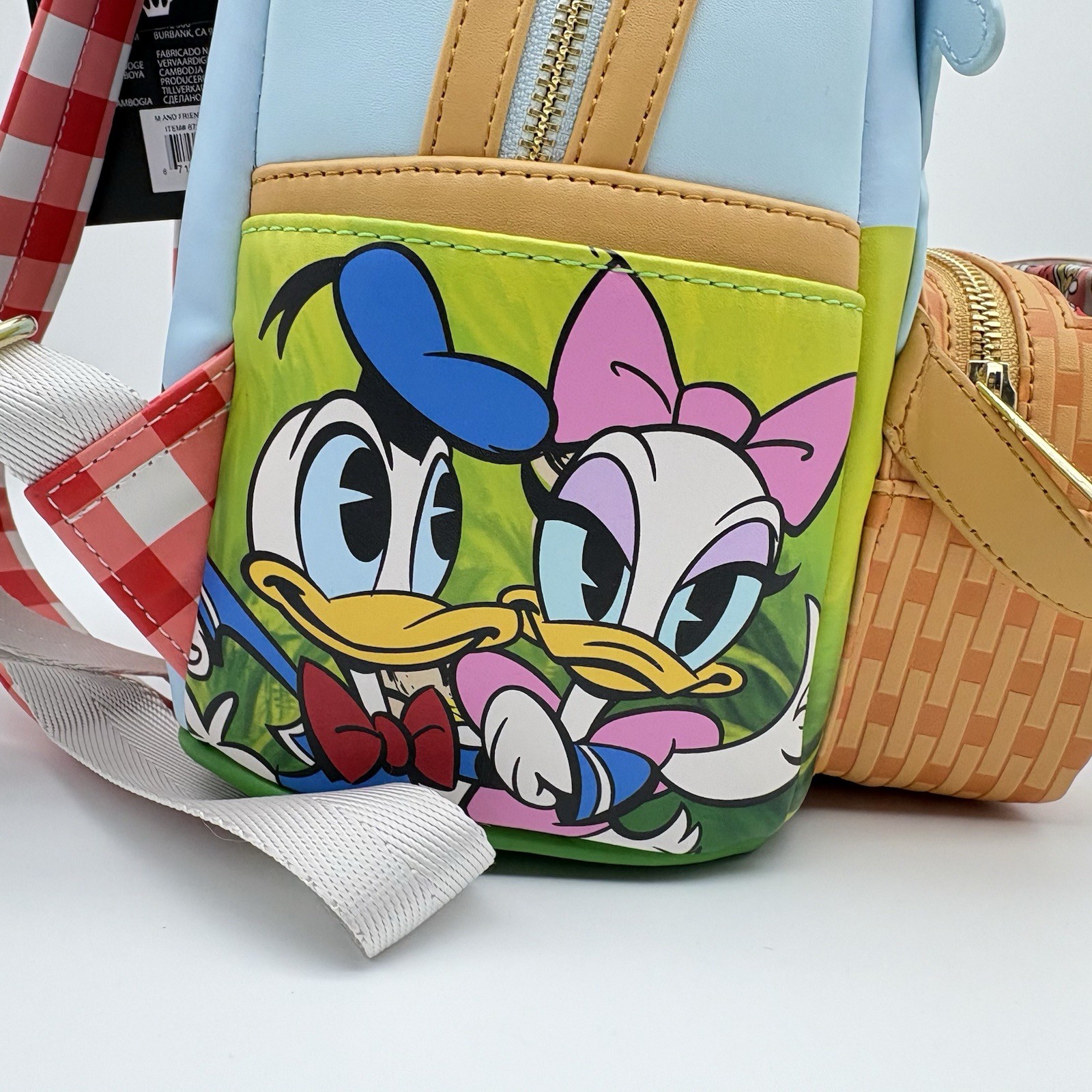 NEW Loungefly Disney Mickey & Friends Picnic Basket Mini Backpack with Coin Bag