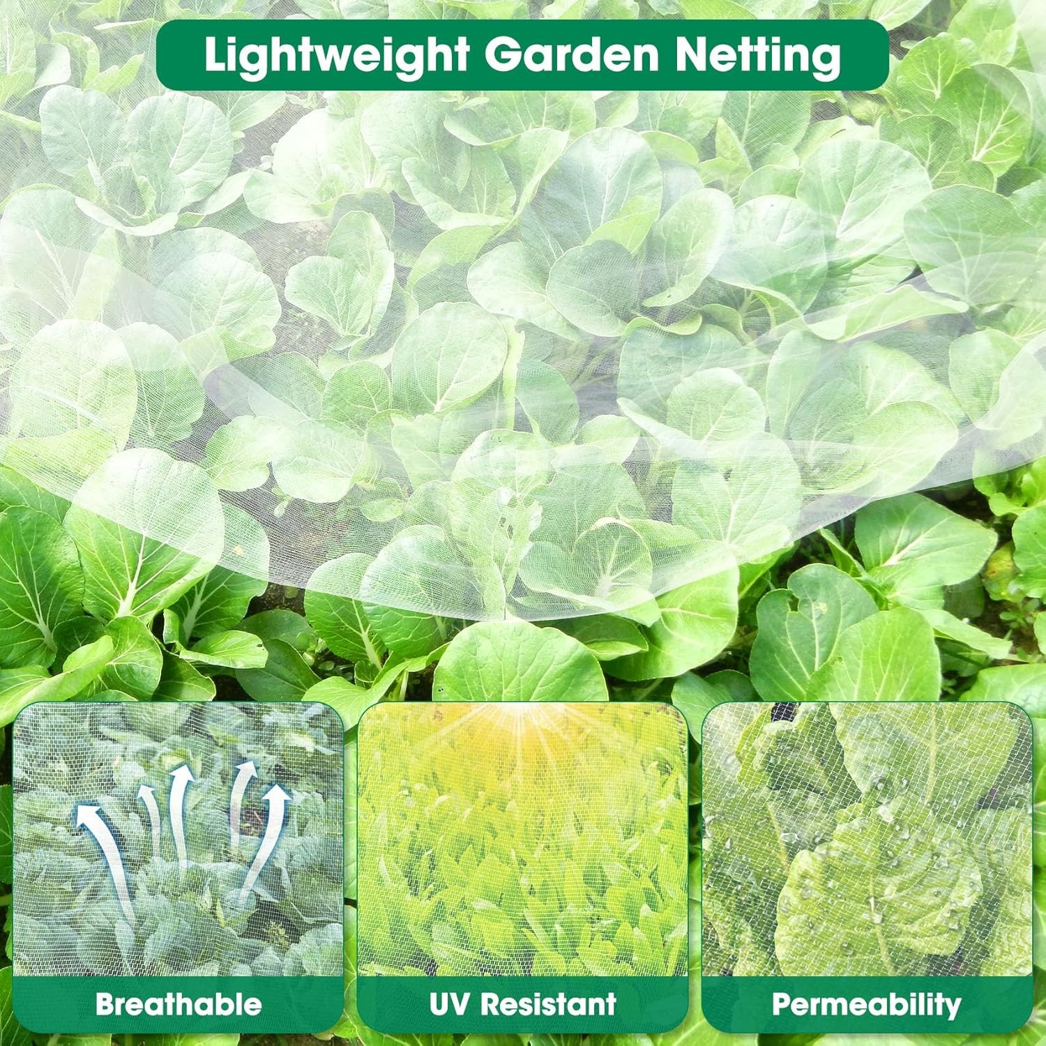 20-150ft Mosquito Garden Bug Insect Netting Barrier Bird Net Plant Protect Mesh