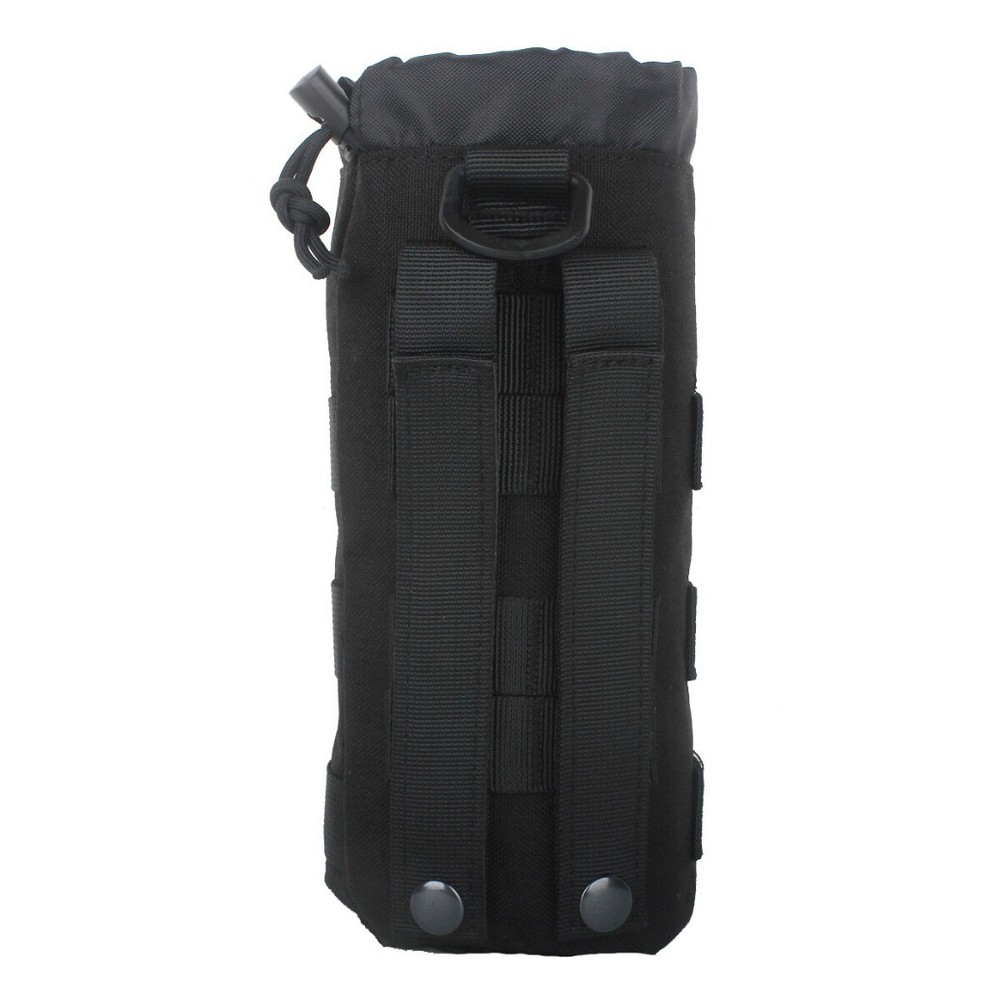 Tactical MOLLE Water Bottle Pouch with Drawstring Open Top & Mesh Bottom Holder