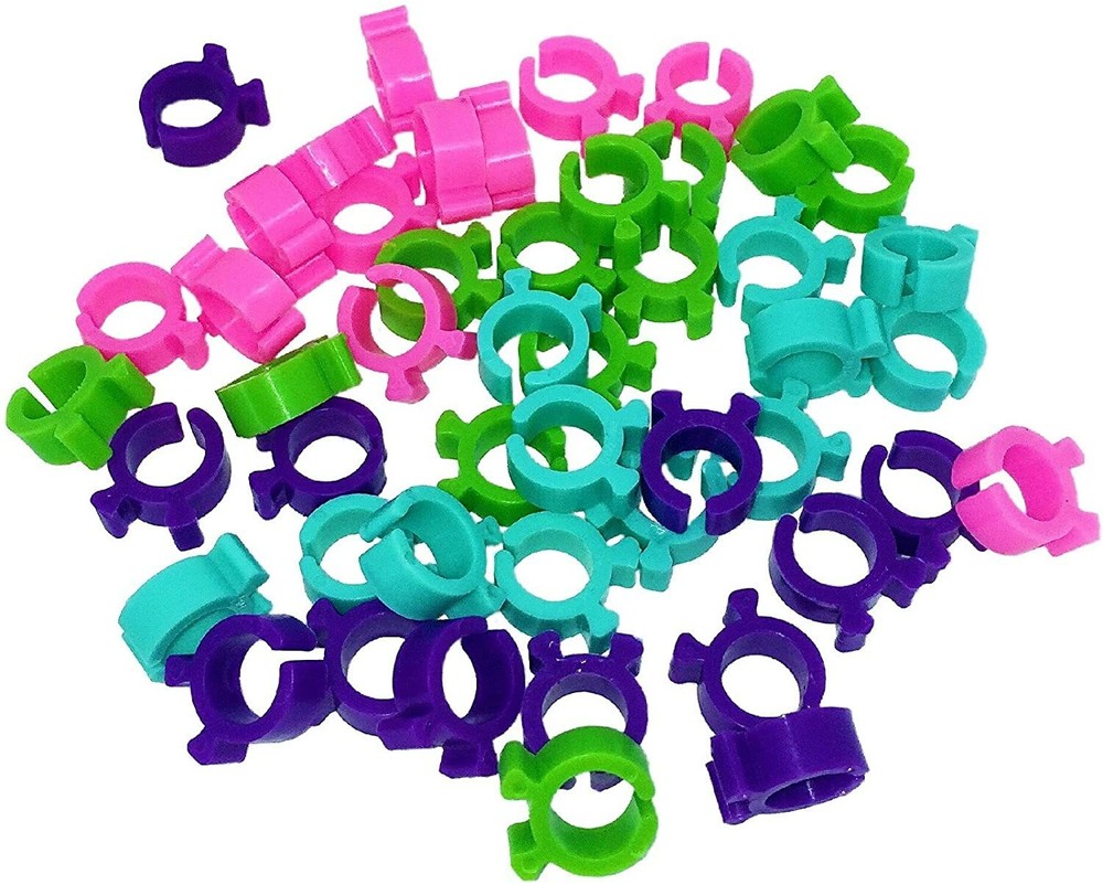 PeavyTailor 48Pcs (#12) Bobbin Holders Thread Clips Spool Huggers for Embroidery
