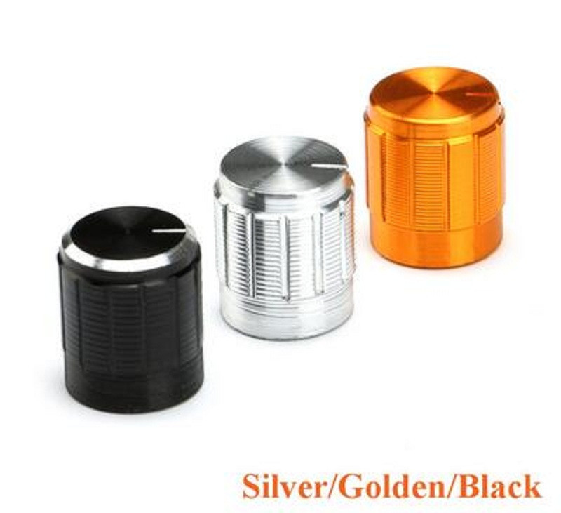 30 pcs Mini Potentiometer Knobs Cap 15x16.5mm Silver/Golden/Black 10pcs*3
