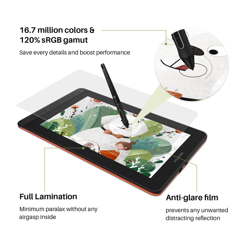 Huion Kamvas 12 2021 Graphics Tablet Pen Display Android Certified Refurbished