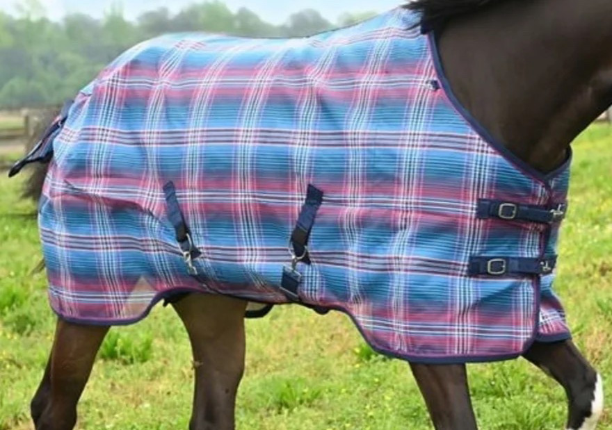 72" Kensington protective fly sheet cotton candy plaid