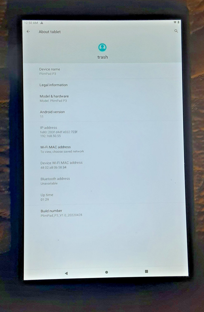 Plimpton PlimPad 10" Android 11 Tablet 3/32GB Memory