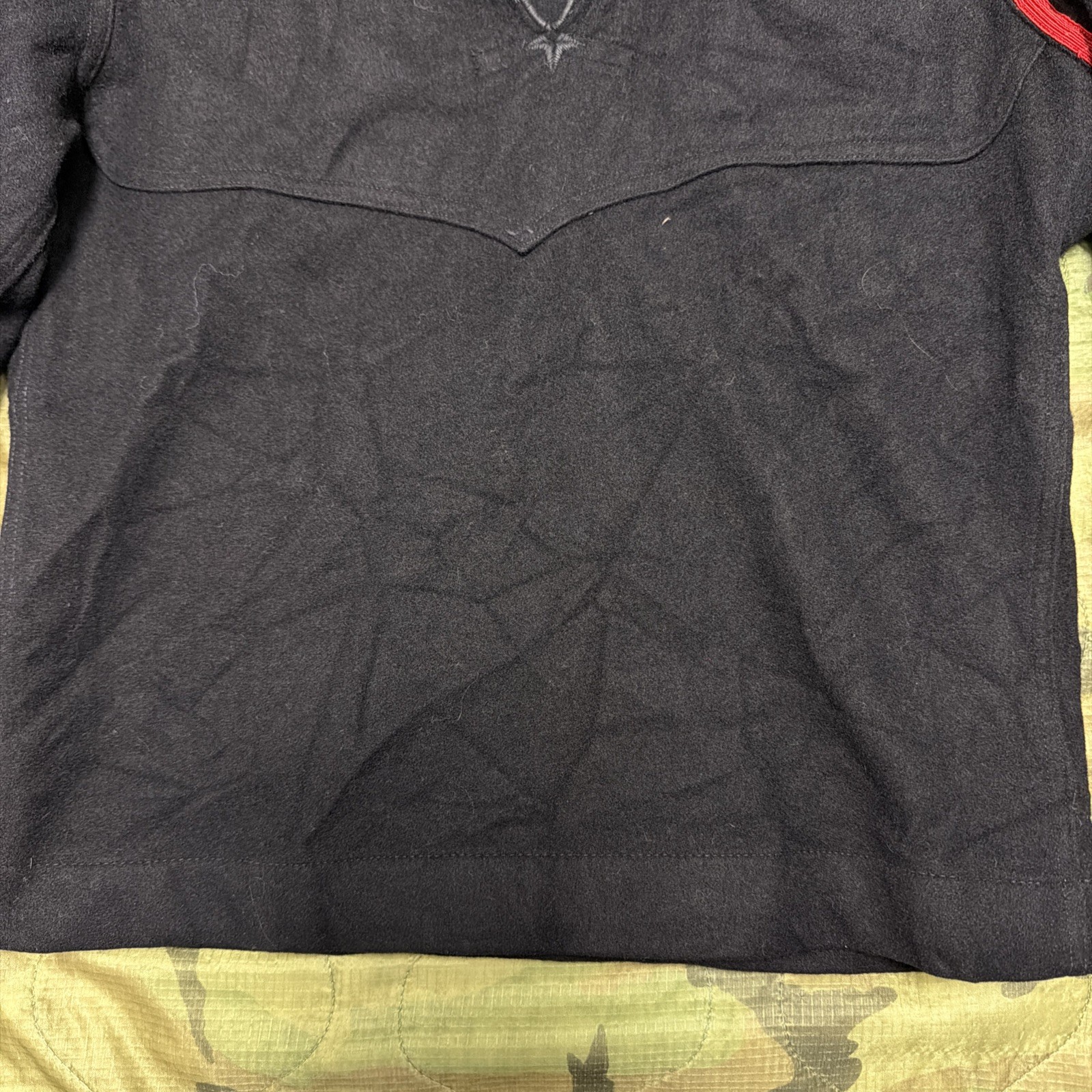 Vintage WW2 38S Navy Shirt Naval Clothing Factory Crackerjack Uniform Sailor K34