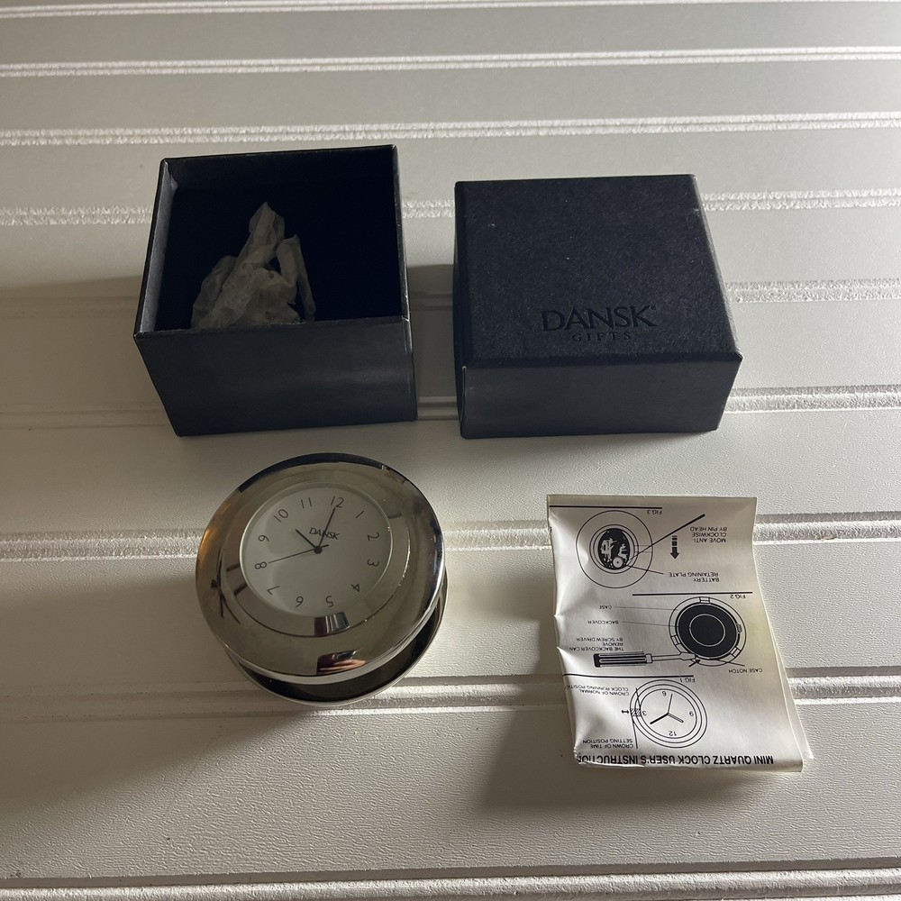 Dansk  Nickle Plated Clock 723010