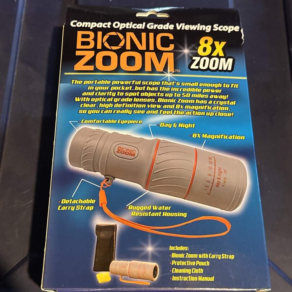 Bionic Zoom - Compact Optical Grade Viewing Scope, 8x Zoom - As Seen on TV