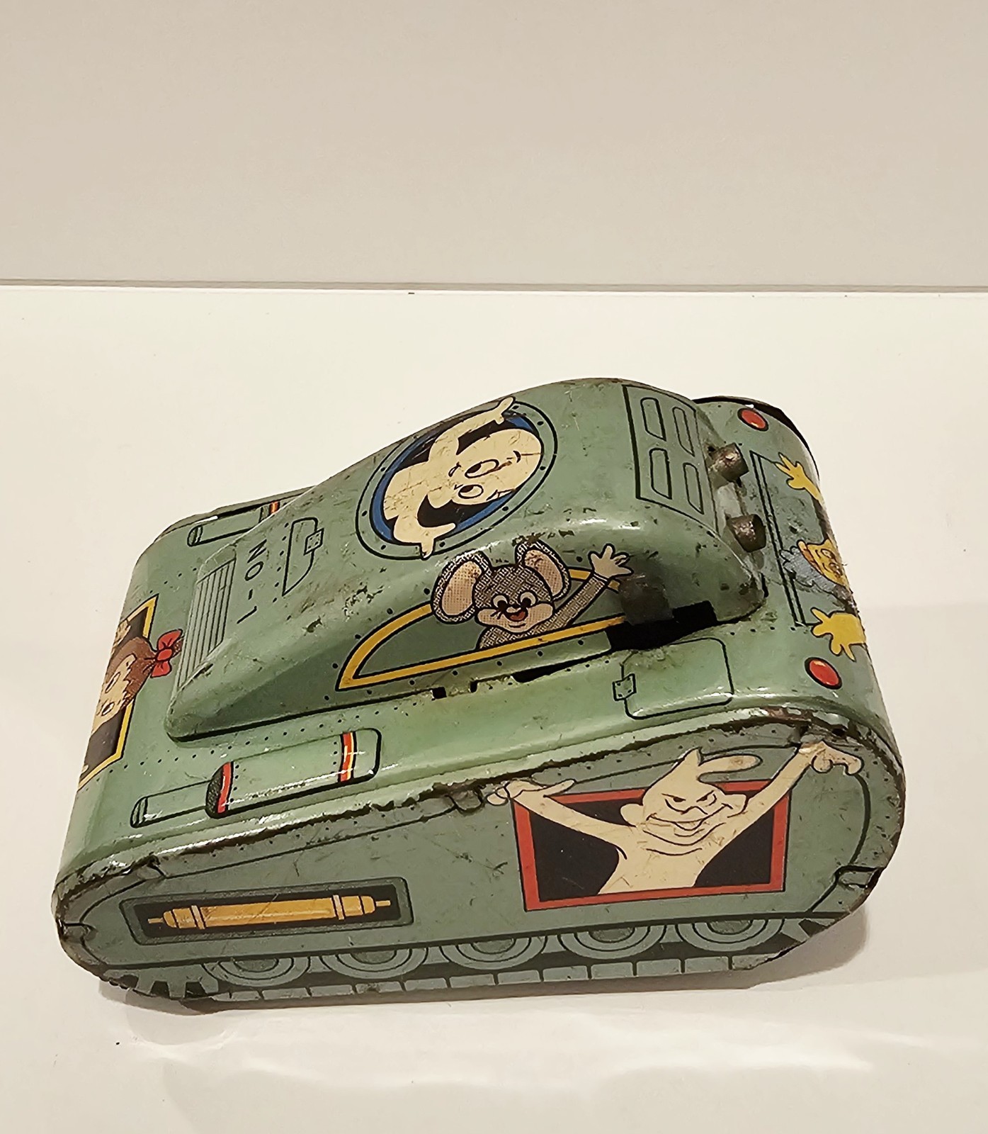 L"CASPAR THE GHOST TURNOVER TANK" LINEMAR 1960, WIND UP