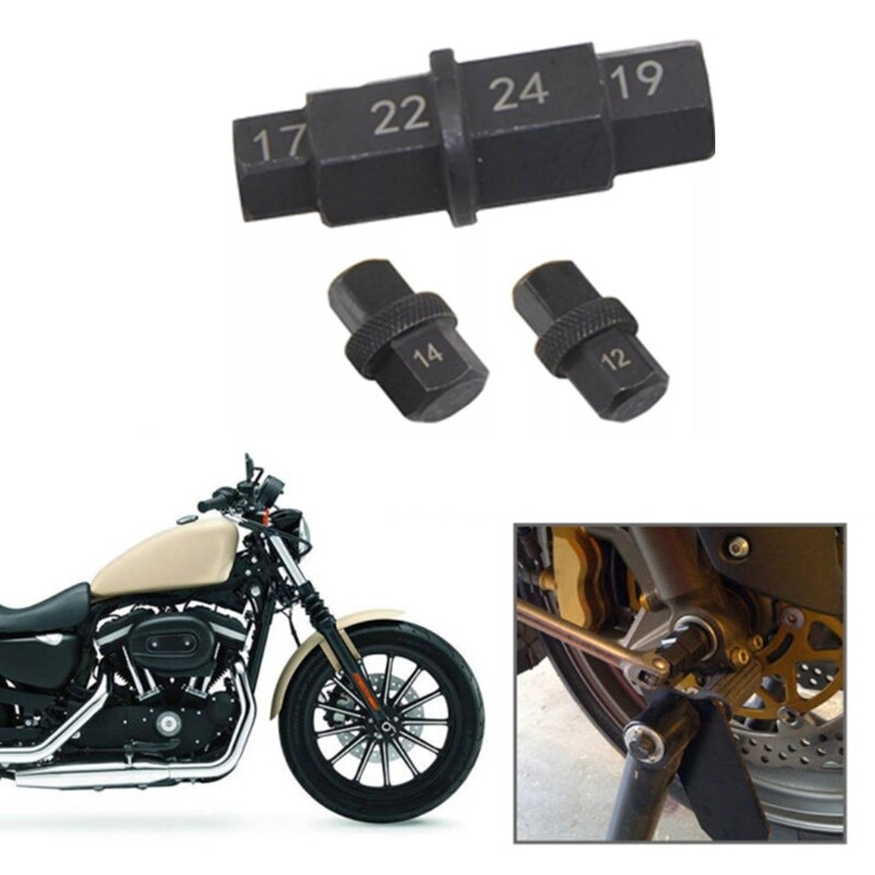 6 Sizes for Tire Removal Hex Axle Socket Adapter Tool for Motorcycle Front Wheel