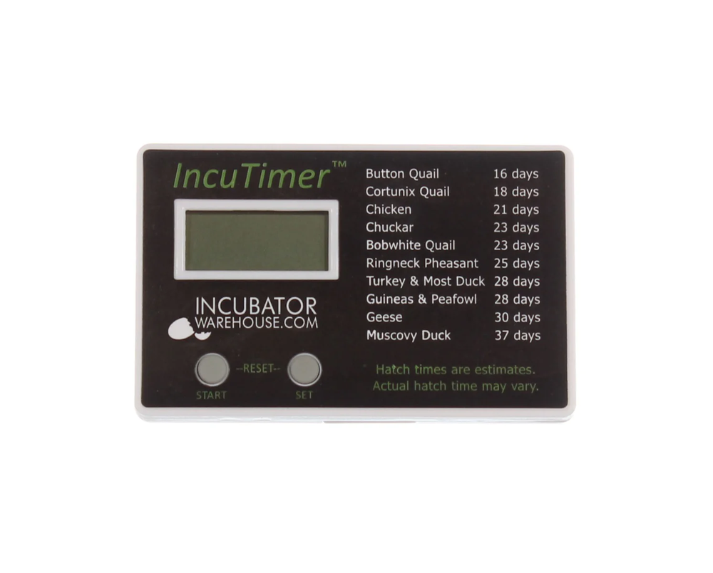 IncuTimer™, Egg Incubator Hatch Timer, Countdown, 90 Day Maximum, Simple Setup