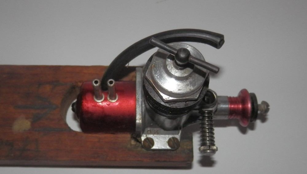 OK Cub .074 Diesel R/C Engine on Test Block