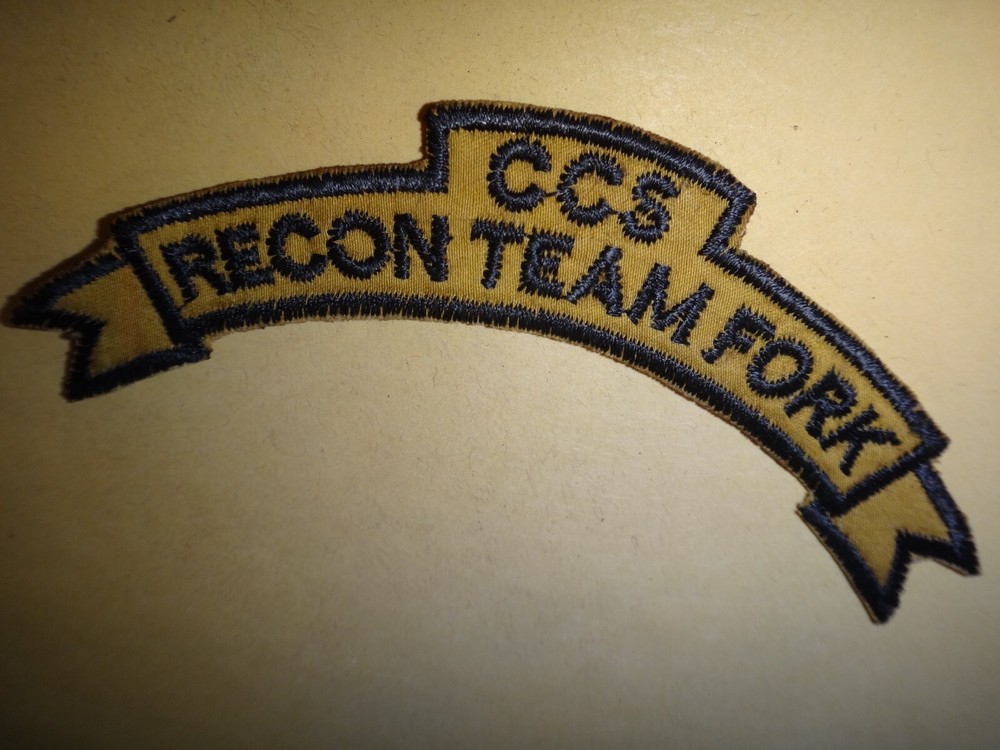 Vietnam War Scroll Patch MACV-SOG RECON TEAM FORK CCS 5th Special Forces Group