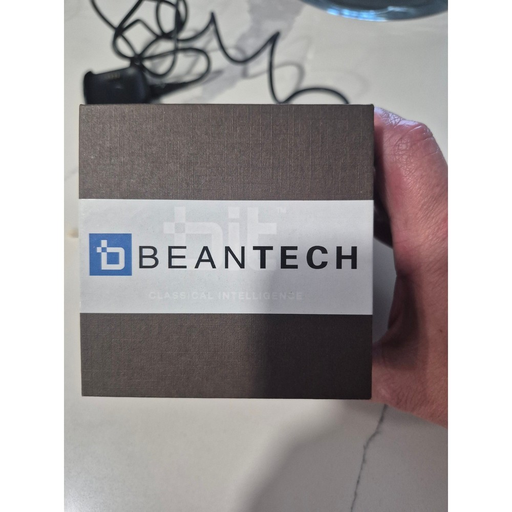 Beantech BIT S1 Smart Watch Black Leather Strap Silver Case Bluetooth i
