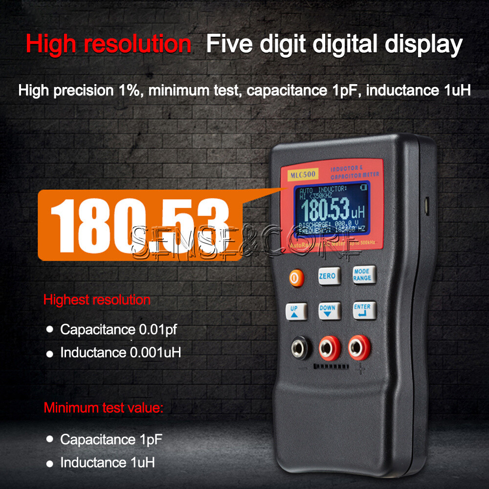 MLC500 High Precision Digital Car Range Capacitance Inductance Meter Anti-Burn-