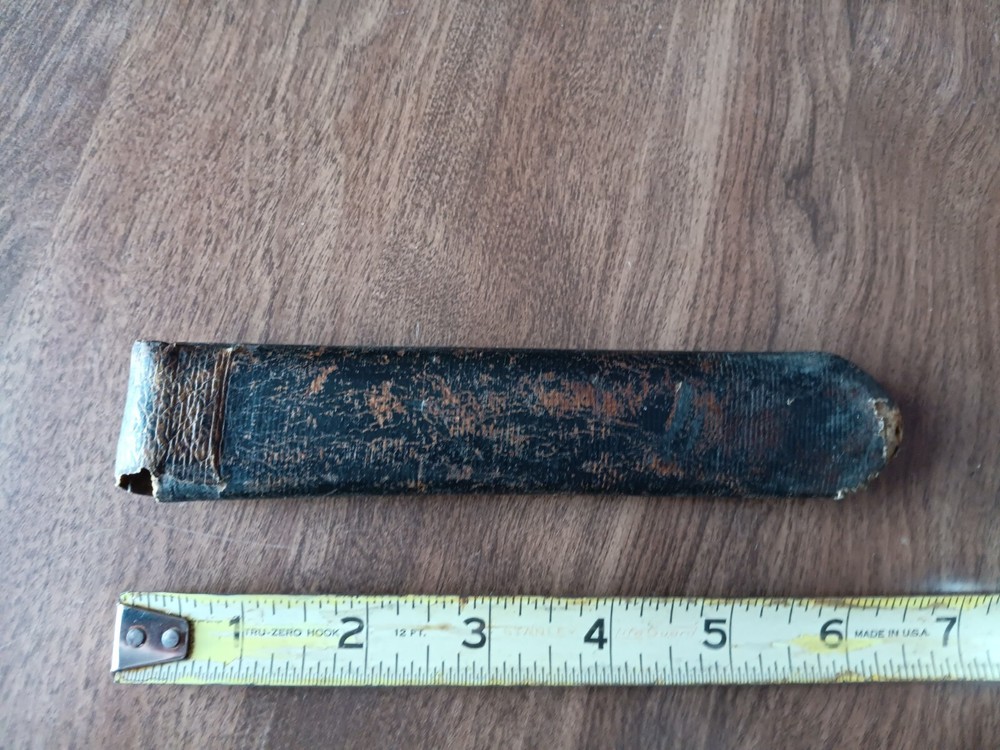 Antique Leather Straight Razor Protective Case