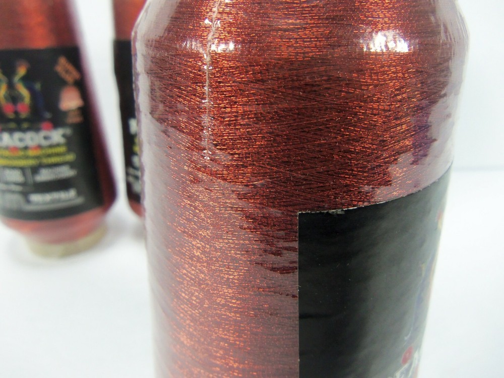 HM Textile Peacock Embroidery Machine Cone Textile Thread Metallic Red