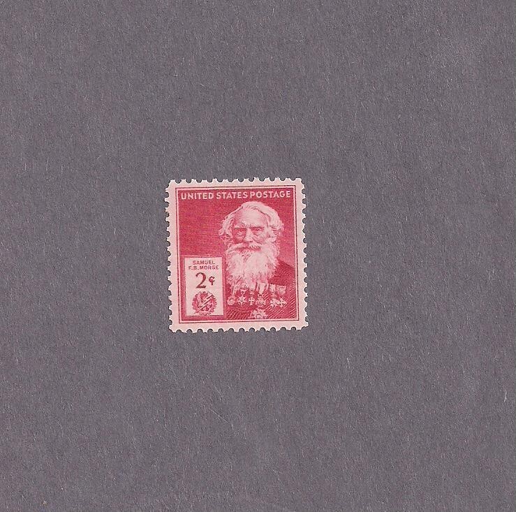 #890 Famous American Samuel Morse mint NHOG