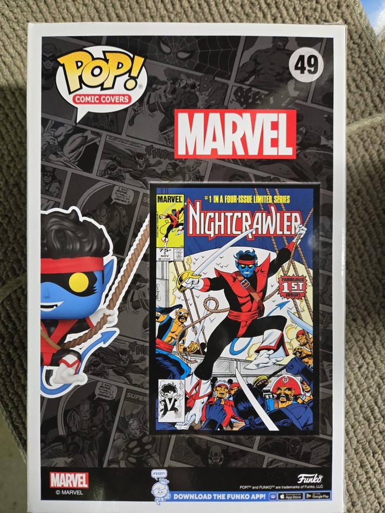 Funko! Marvel Nightcrawler Funko Pop 49 Includes Comic