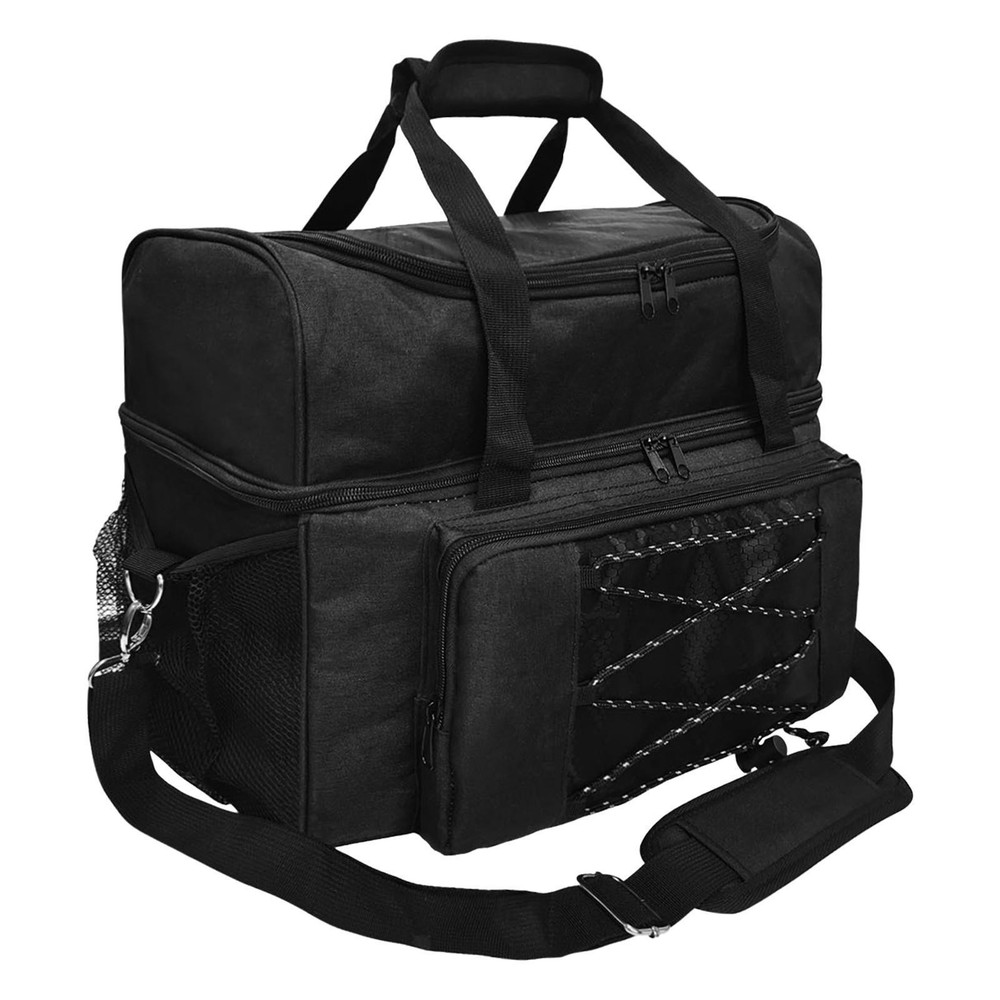 Bowling Bag for 2 Balls with Divider Sturdy Container Case Practical Bowling