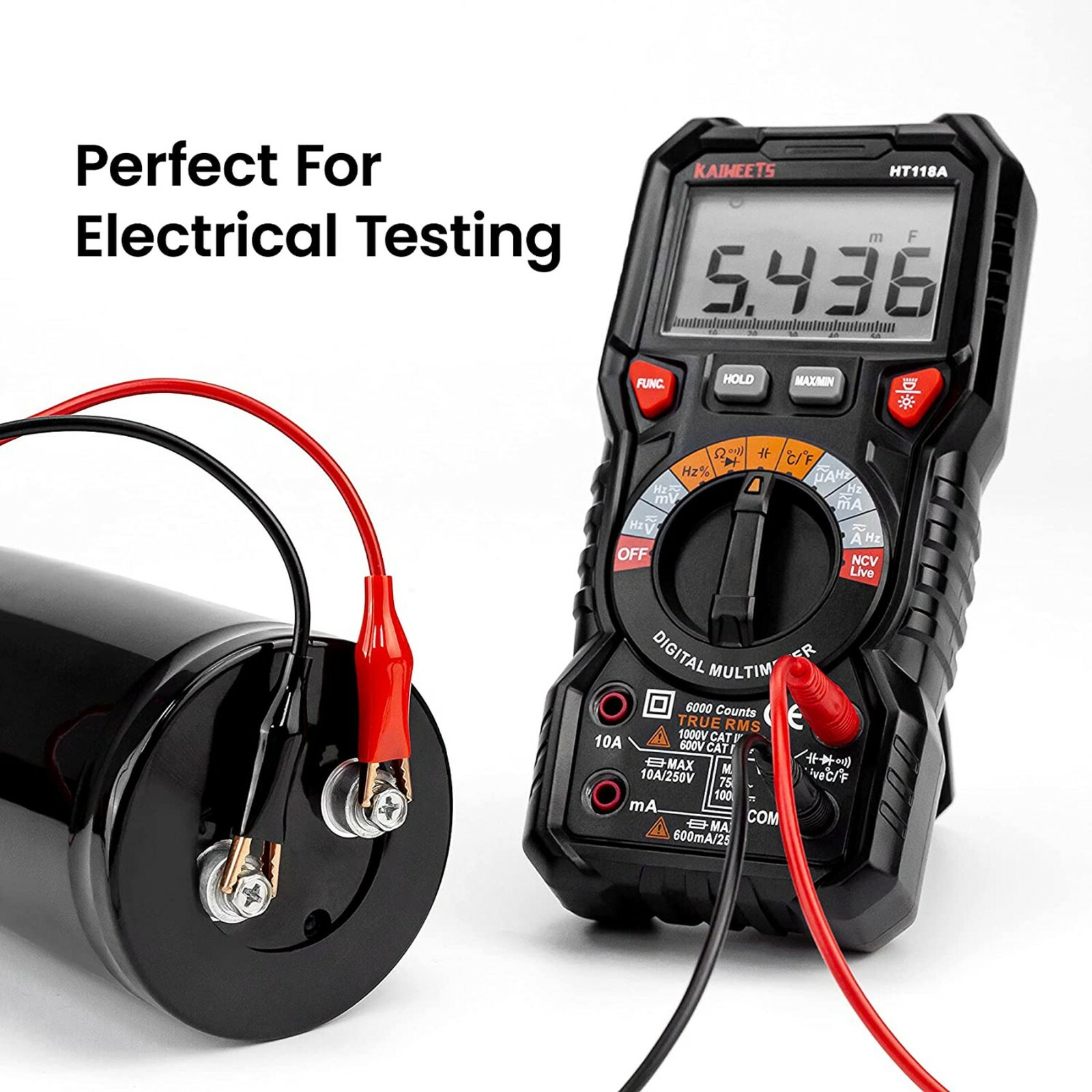 3FT Alligator Probe Test Lead Clip to Banana Plug Probe Cable for Multimeter New