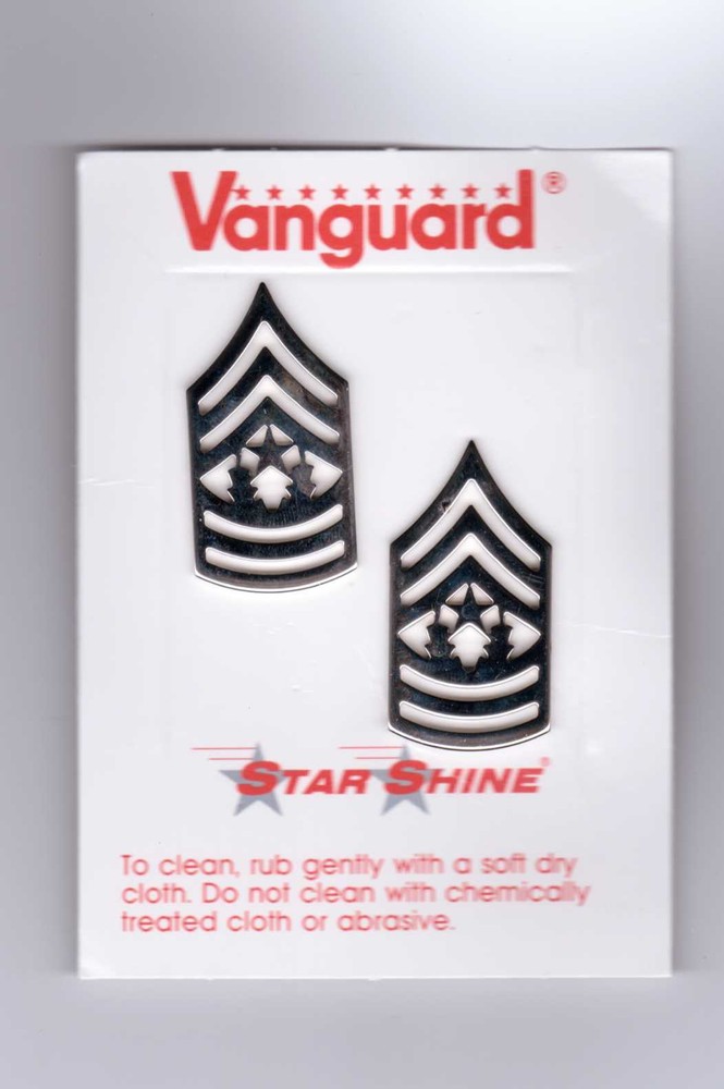 ARMY COMMAND SERGEANT MAJOR RANK INSIGNIA METAL NIP BY VANGUARD