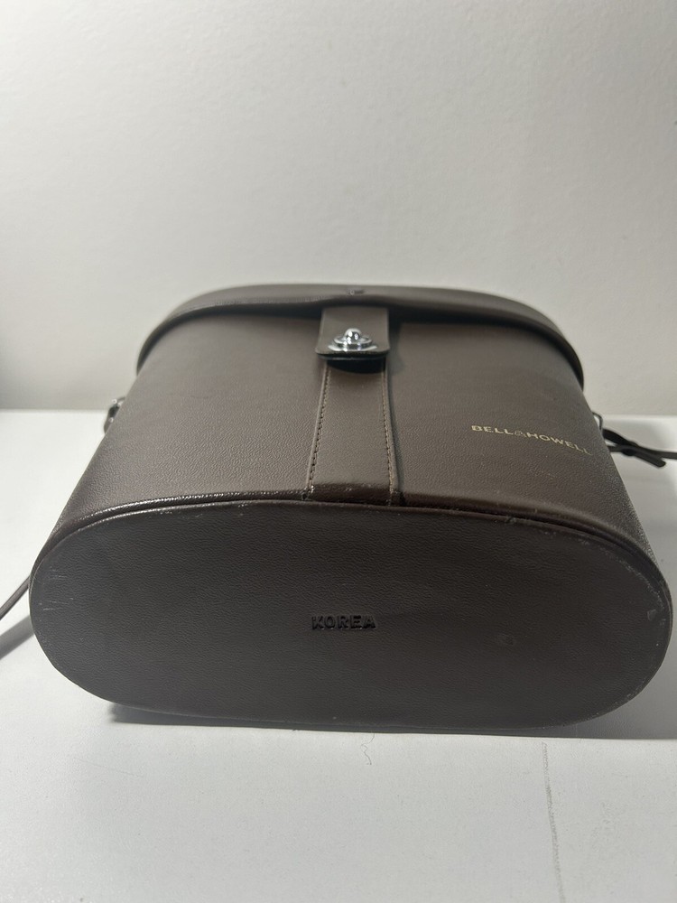 Bell & Howell Binocular Case Dark Brown Lidded with Strap *Empty