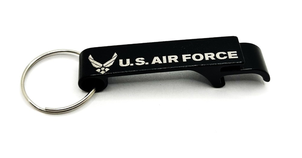 U.S. Air Force Black Keychain & Bottle Opener