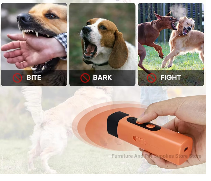 Repeller Rechargeable Anti Bark Training Device w/ LED Light