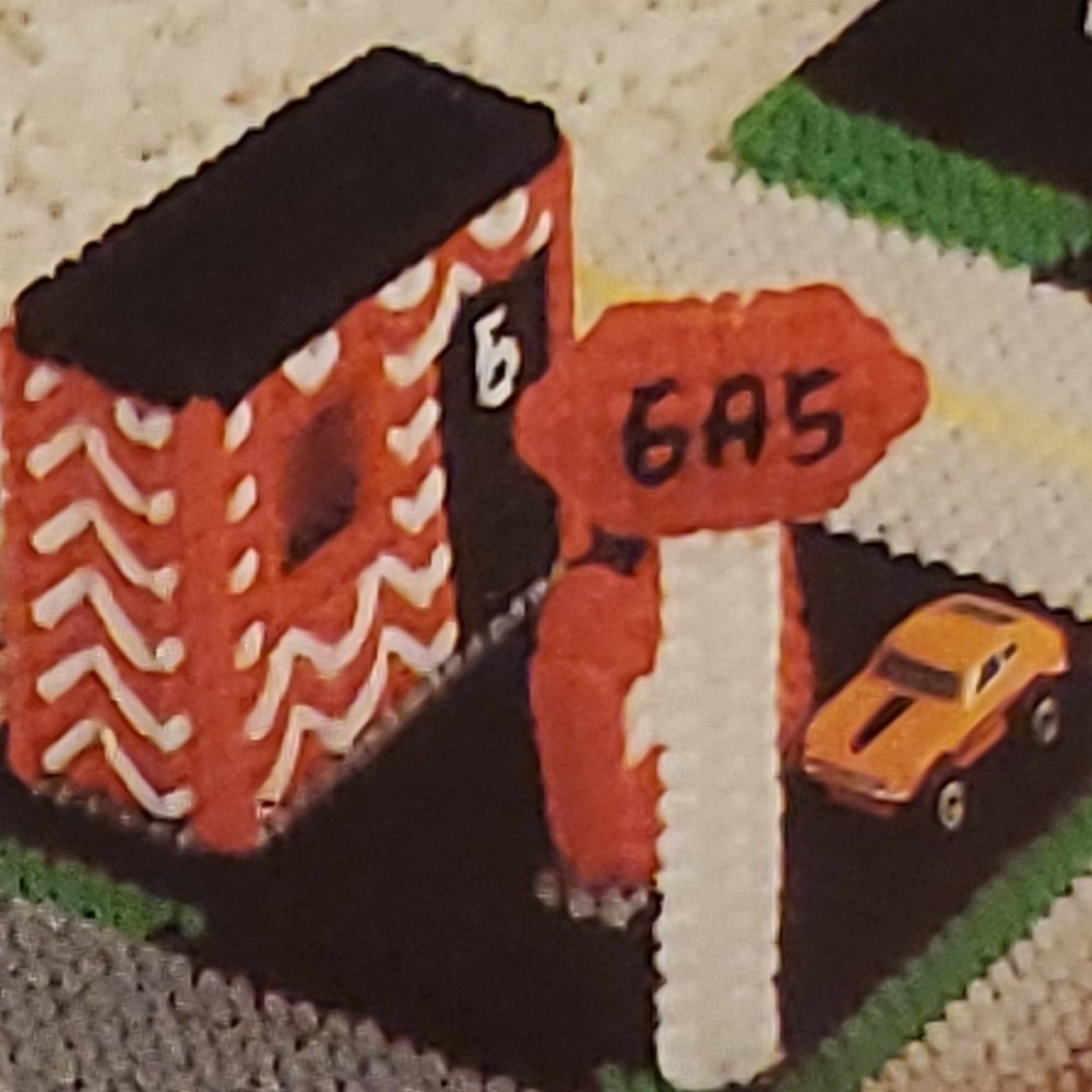 Firefighter's Town Plastic Canvas PATTERN Gas Station School Store Fire fighter