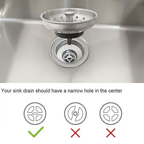 Kitchen Sink Basket Strainer Stopper, Replacement for 3-/2 Inch Standard 1