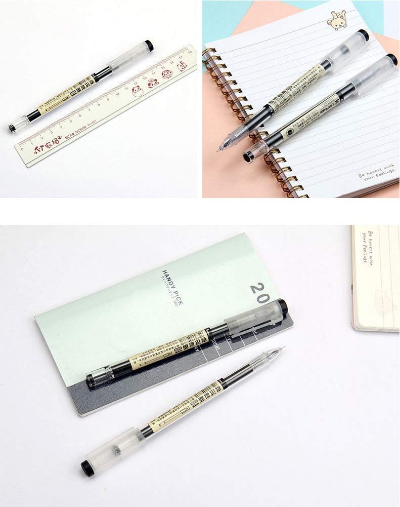 Gel Ink Pen 12 pack Extra Fine Point 0.5mm Black Office Writing Pens Durable