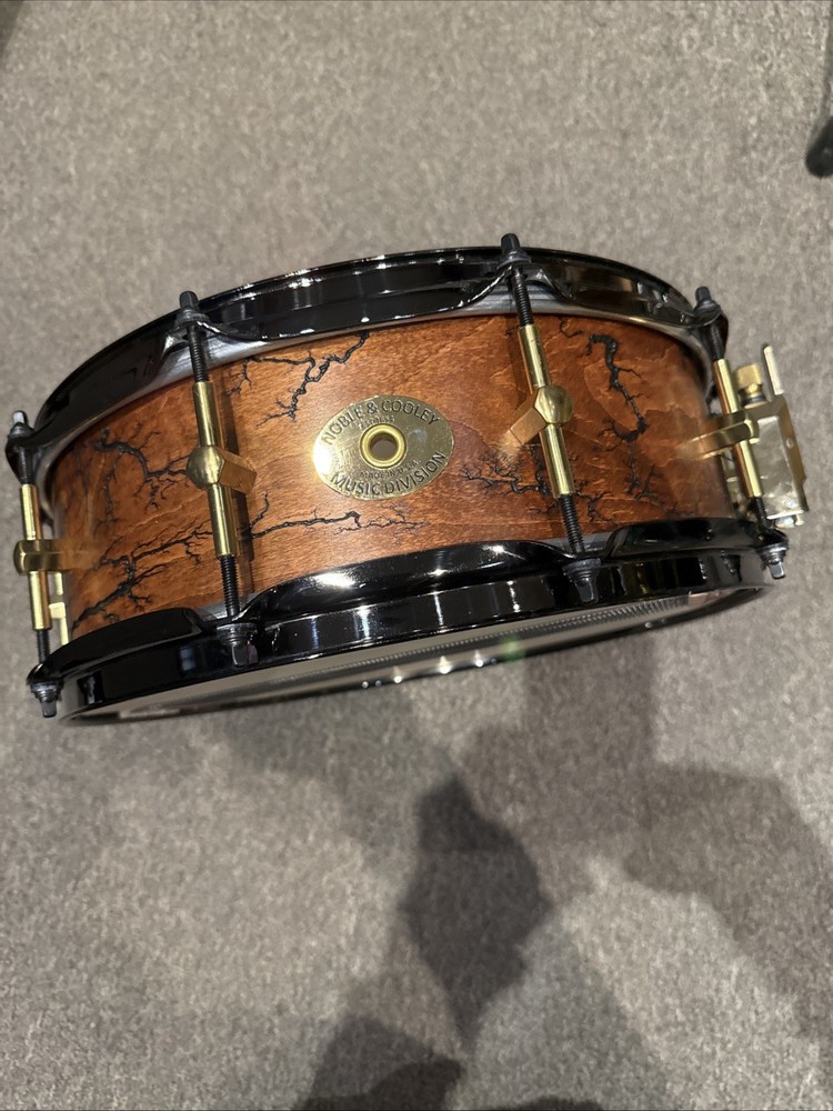 Noble & Cooley 5x14” Maple Solid Shell Limited Fractal Pattern Snare Drum NICE!!